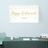 Goud en wit | Happy Retirement Party Banner (Beurs)