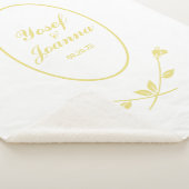 Goud en wit huwelijk sherpa deken (3/4)