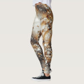 goud en wit "Ik ben gezegend" Leggings (Links)