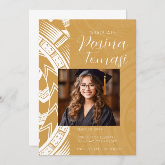 Goud en wit kaart (Voorkant / Achterkant)