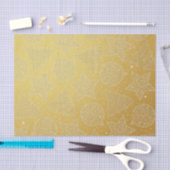 Goud en wit kerstpatroonpapier tissuepapier (Craft)