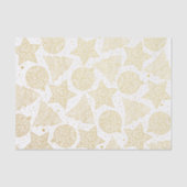 Goud en wit kerstpatroonpapier tissuepapier (Voorkant)