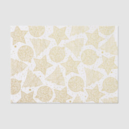 Goud en wit kerstpatroonpapier tissuepapier