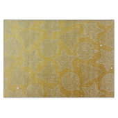 Goud en wit kerstpatroonsnijvlak snijplank (Voorkant)