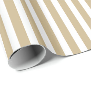 Goud en wit kerstsnoepje cadeaupapier