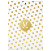 Goud en wit kleurenbord klembord (Achterkant)