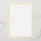 Goud en wit Lijst Folie Uitnodiging (Voorkant)