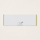 Goud en wit Marabou Feather Bruiloft Drink Ticke Mini Visitekaartjes (Achterkant)