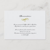 Goud en wit Marabou Feather Wedding Insert Informatiekaartje (Voorkant)