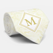 Goud en wit marmer met Diamond Monogram Stropdas (Opgerold)