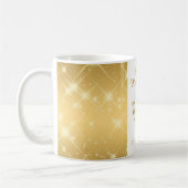 Goud en wit Menorah Joodse feestdag Chanoeka Koffiemok (Links)