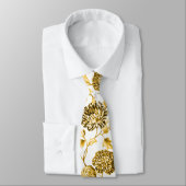 Goud en wit modern  botanisch heilzaam stropdas (Gebonden)
