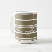 Goud en wit modern koffiemok (Voorkant links)