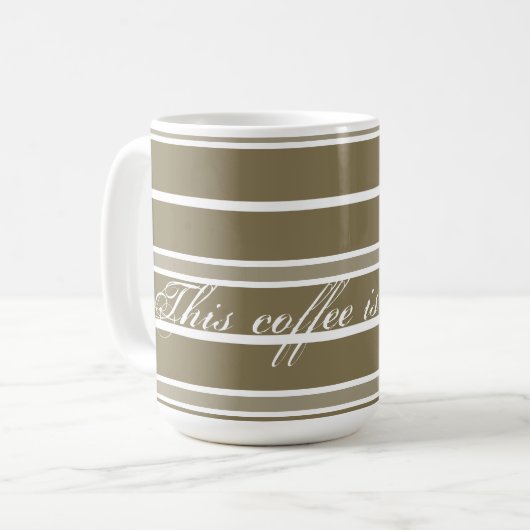 Goud en wit modern koffiemok (Voorkant links)