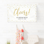 Goud en wit | Moderne kasten Alle gelegenheden Spandoek (Insitu)