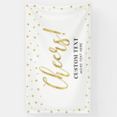 Goud en wit | Moderne kasten Alle gelegenheden Spandoek (Verticaal)