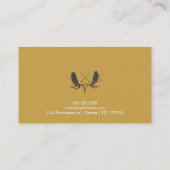 Goud en wit Moose Head met Arrows Skull Visitekaartje (Achterkant)