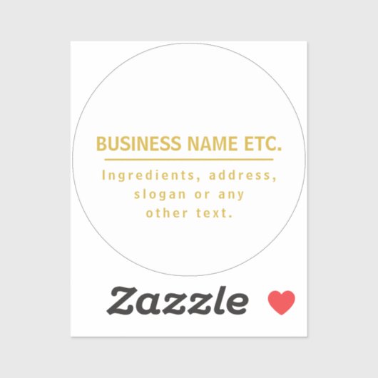 Goud en wit multifunctioneel sticker (Vel)