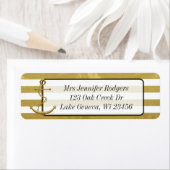 Goud en Wit Nautisch Themanker Etiket (Insitu)