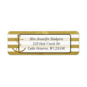 Goud en Wit Nautisch Themanker Etiket (Voorkant)
