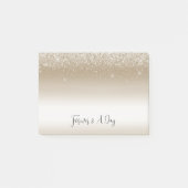 Goud en wit Ombre Glitter Glitter Post-it® Notes (Voorkant)