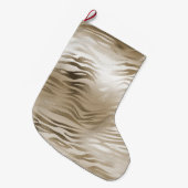 Goud en wit Ombre Zebra Dierenprint Grote Kerstsok (Voorkant (Hangend))