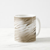 Goud en wit Ombre Zebra Dierenprint Koffiemok (Voorkant rechts)