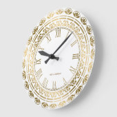 Goud en wit  ontwerp grote klok (Hoek)