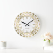 Goud en wit  ontwerp grote klok (Huis)