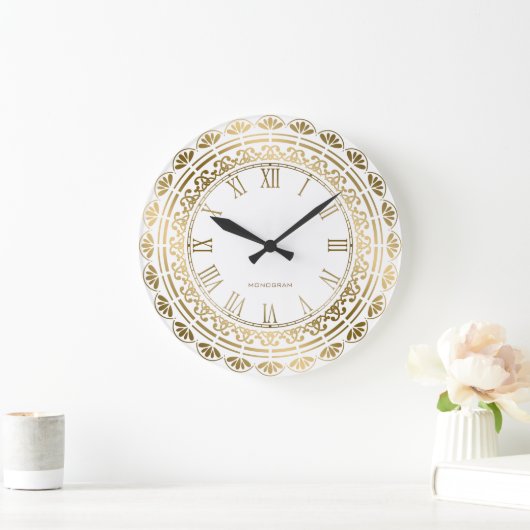 Goud en wit  ontwerp grote klok (Huis)