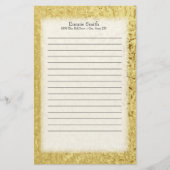 Goud en wit op maat briefpapier (Voorkant)