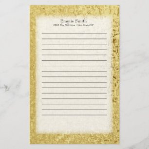 Goud en wit op maat briefpapier