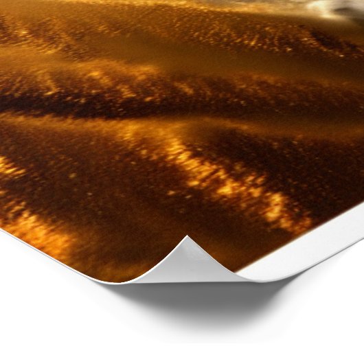 Goud en wit orkaan poster (Hoek)