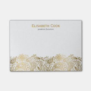 Goud en wit Paisley Kant Post-it® Notes