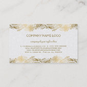 Goud en wit Paisley Kant Visitekaartje (Achterkant)