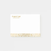 Goud en wit paisley post-it® notes (Voorkant)
