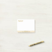 Goud en wit  paisley post-it® notes (Op bureau)
