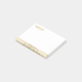 Goud en wit  paisley post-it® notes (Schuin)