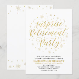 Goud en wit | Pensioneringspartij voor moderne ond Kaart