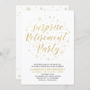 Goud en wit   Pensioneringspartij voor moderne ond Kaart