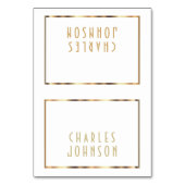 Goud en wit - Place Cards Kaart (Voorkant)