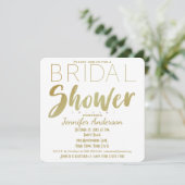 Goud en wit Polka Dot Glamour Vrijgezellenfeest Kaart (Staand voorkant)