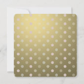 Goud en wit Polka Dot Glamour Vrijgezellenfeest Kaart (Achterkant)