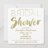 Goud en wit Polka Dot Glamour Vrijgezellenfeest Kaart (Voorkant)