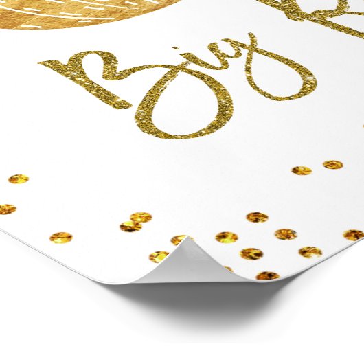 Goud en wit pompoen poster (Hoek)