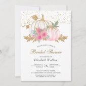 Goud en wit pompoen Roze Vrijgezellenfeest Kaart (Voorkant)