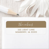 Goud en wit retouradres etiket (Insitu)