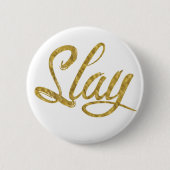 Goud en wit ronde button 5,7 cm (Voorkant)