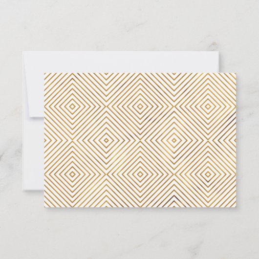 Goud en wit RSVP Typografie met harten (Achterkant)