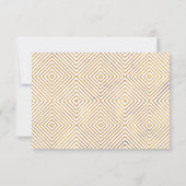 Goud en wit RSVP Typografie met harten Kaartje (Achterkant)